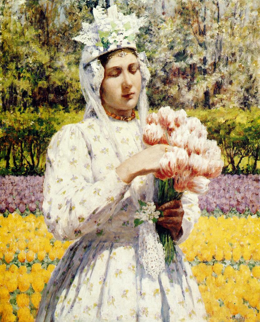 In Brabant, vintage artwork by George Hitchcock, 12x8" (A4) Poster