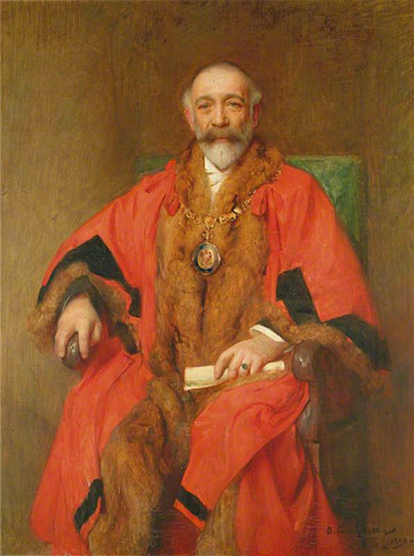 Alderman J. A. Skinner, Mayor of Eastbourne, vintage artwork by Arthur Hacker, 12x8" (A4) Poster