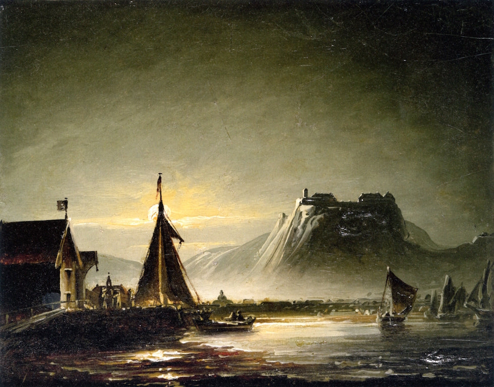 Fredrikshald, vintage artwork by Peder Balke, A3 (16x12") Poster Print