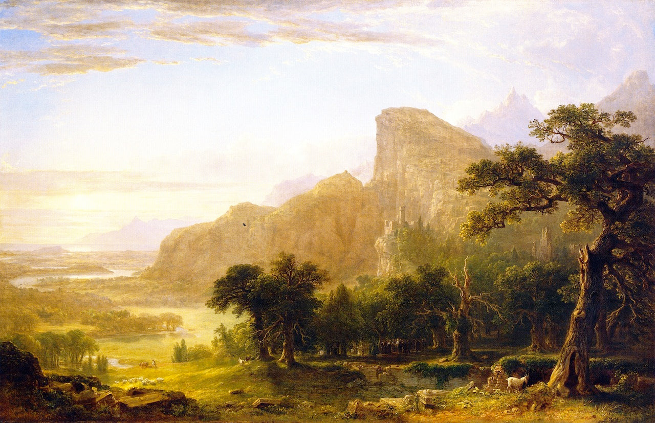 Landscape - Scene from "Thanatopsis", vintage artwork by Asher Brown Durand, A3 (16x12") Poster Print
