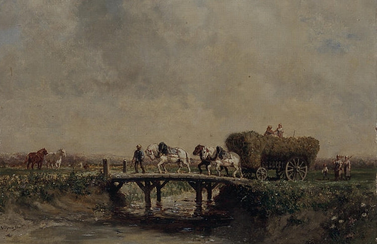 La fenaison, vintage artwork by Jules Jacques Veyrassat, A3 (16x12") Poster Print