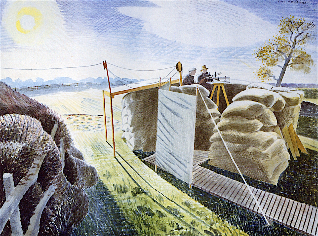 Observer's Post, vintage artwork by Eric Ravilious, 12x8" (A4) Poster