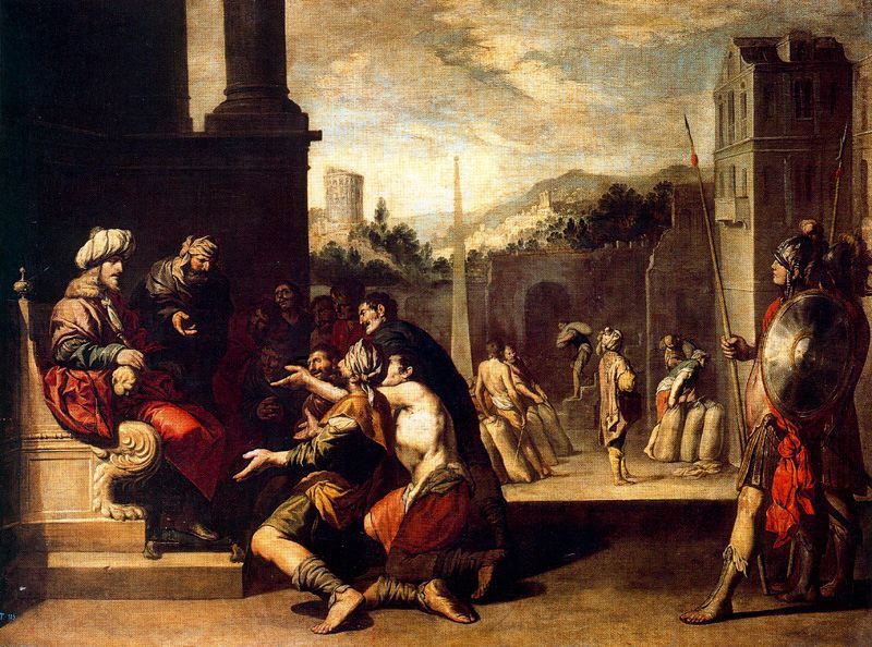 Joseph ordered the prison to Gideon, vintage artwork by Antonio del Castillo y Saavedra, 12x8" (A4) Poster