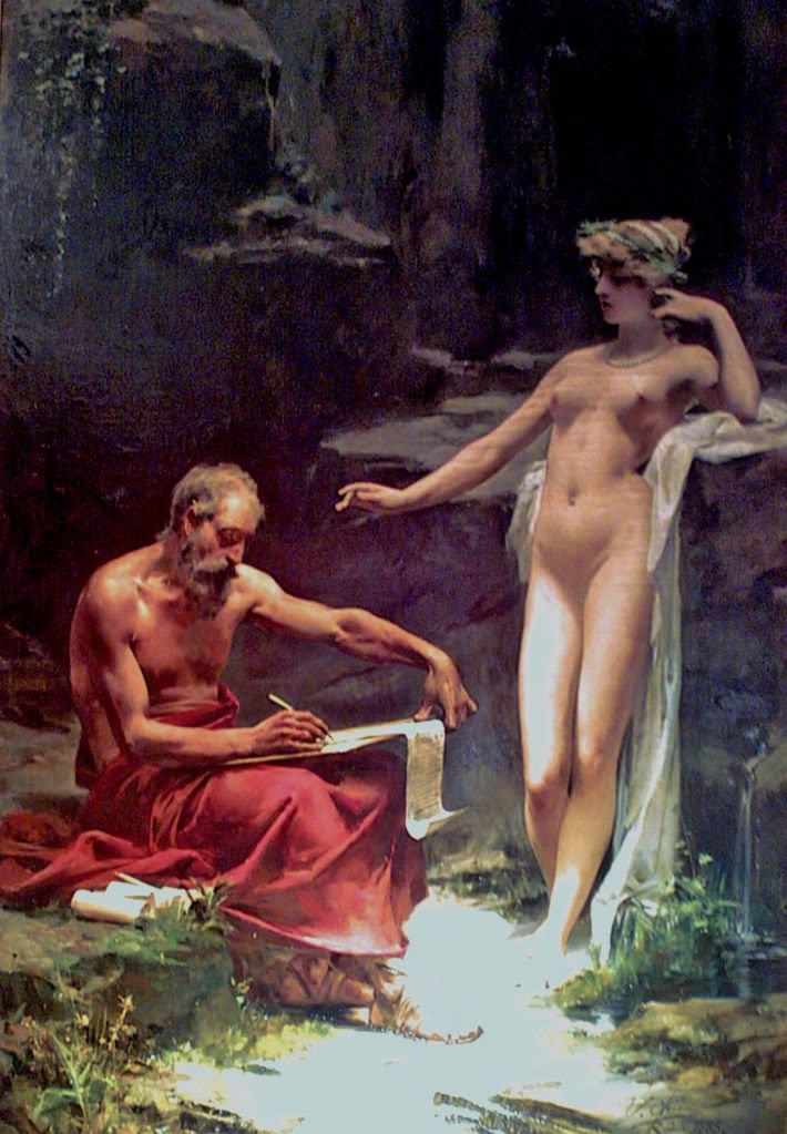 a dictando las leyes a Numa Pompilio by Ulpiano Checa y Sanz,A3(16x12")Poster