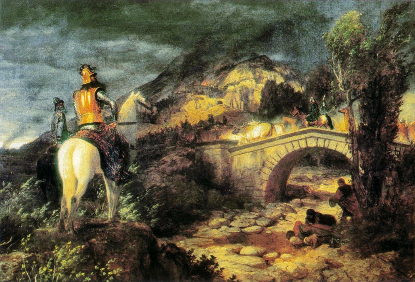 Goths on their raid, vintage artwork by Arnold Böcklin, 12x8" (A4) Poster