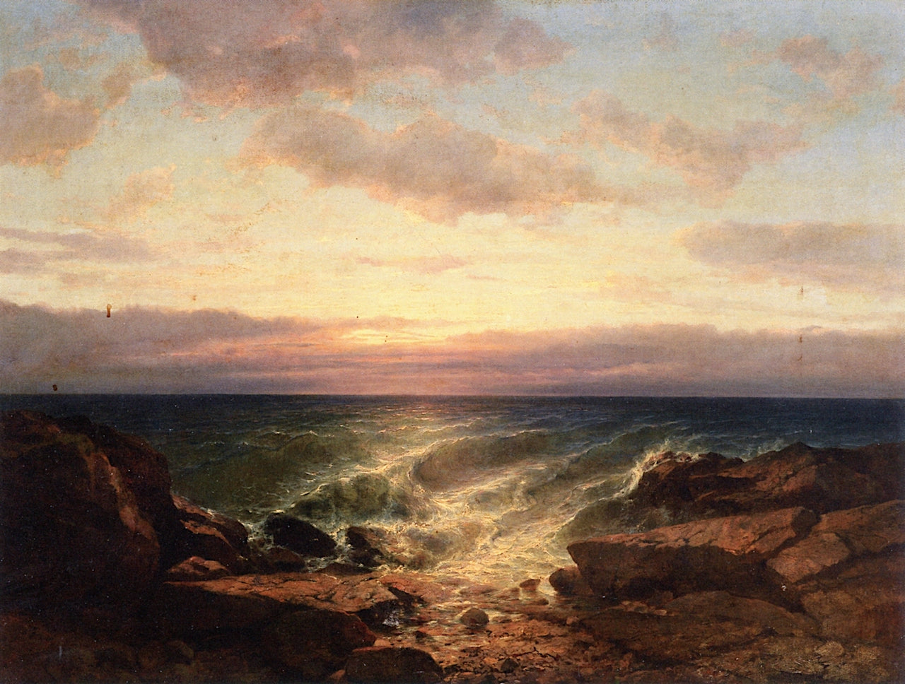 Marine: An Approaching Tide, vintage artwork by Alexandre Calame, A3 (16x12") Poster Print