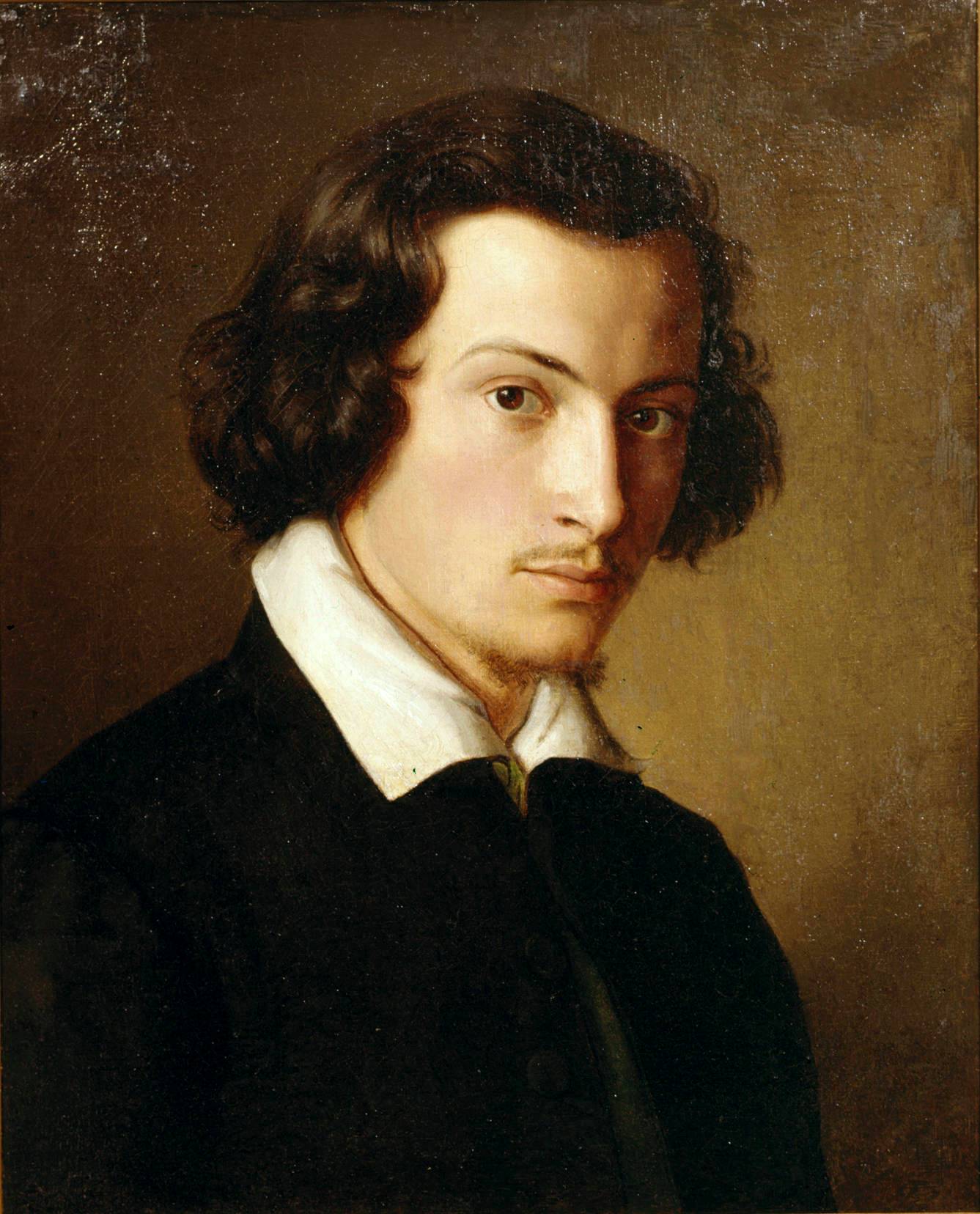 Self portrait, vintage artwork by Philipp Veit, A3 (16x12") Poster Print