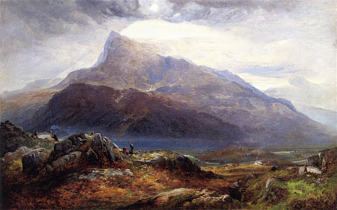 Moel Siabod from near Capel Curig, North Wales, vintage artwork by Charles Pettitt, 12x8" (A4) Poster