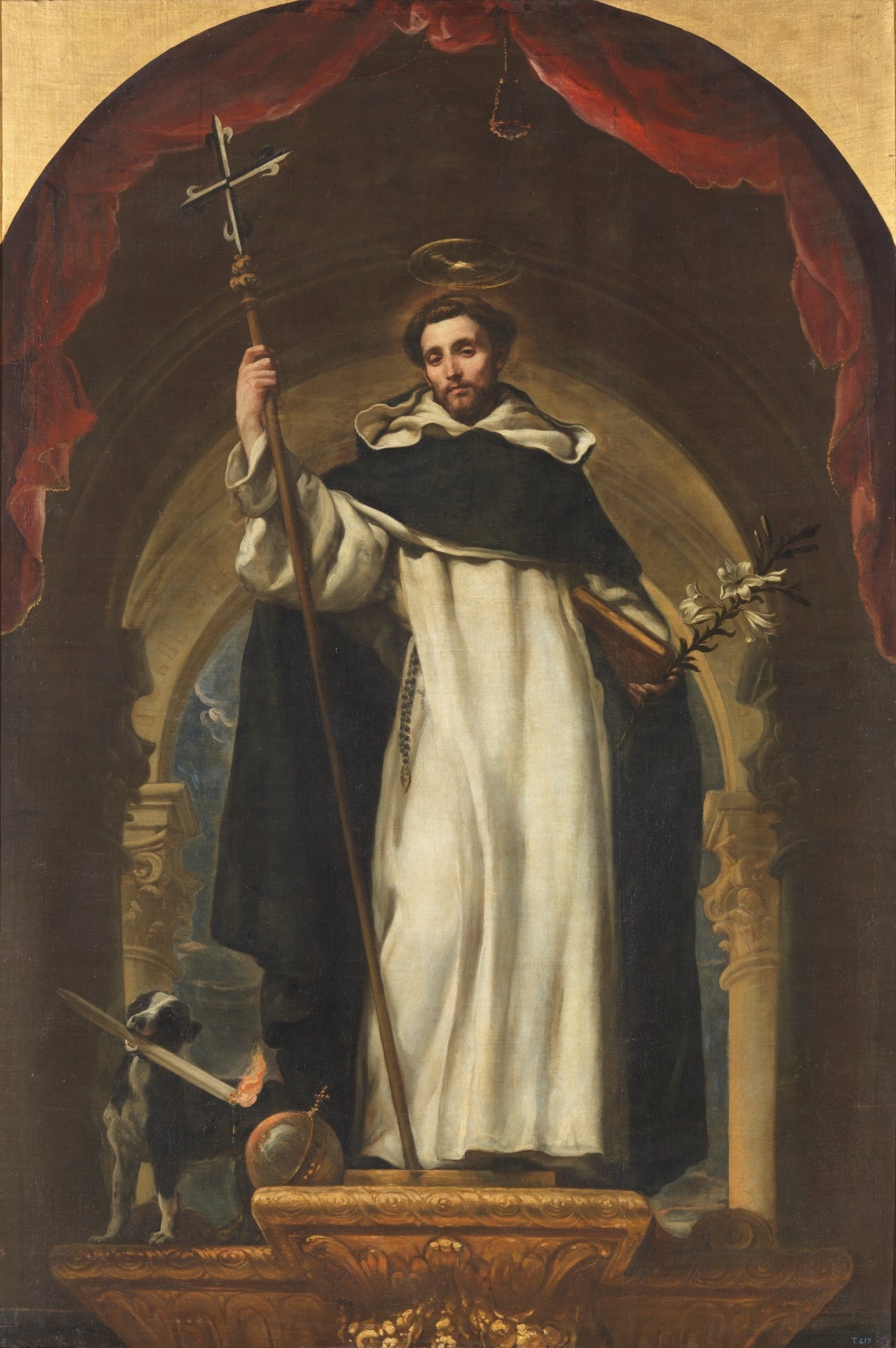 Saint Dominic of Guzmán, vintage artwork by Claudio Coello, 12x8" (A4) Poster