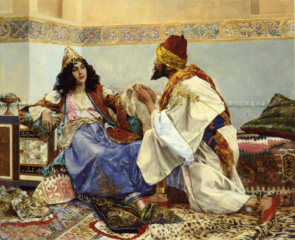 The Gift for the Favorite by Antonio Maria Fabres y Costa,A3(16x12")Poster