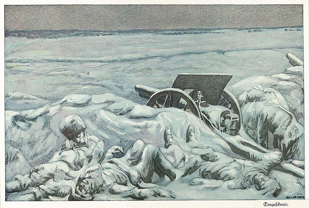 Snowed In by Hans Baluschek,A3(16x12")Poster