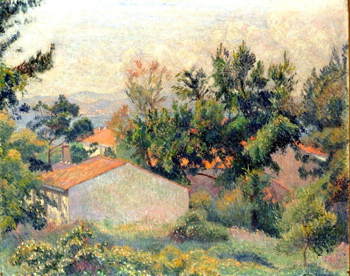 Le Brusq, vintage artwork by Lucien Pissarro, 12x8" (A4) Poster