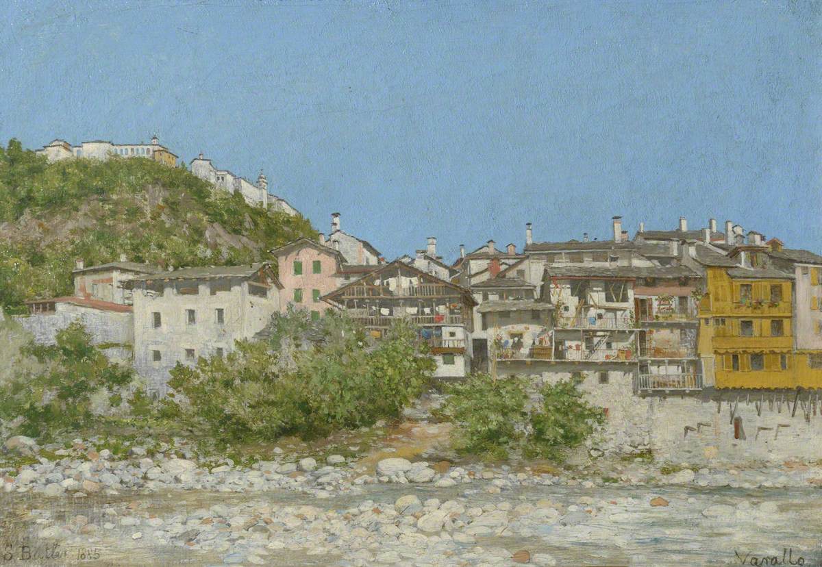Landscape, Varallo, vintage artwork by Samuel Butler, 12x8" (A4) Poster
