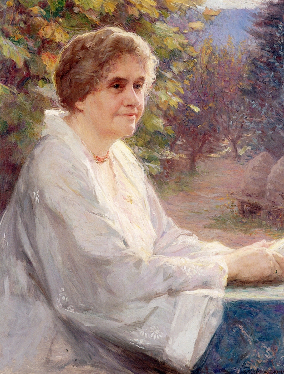 Portrait of Miss Maurine R. Campbell by Charles H. Woodbury,A3(16x12")Poster