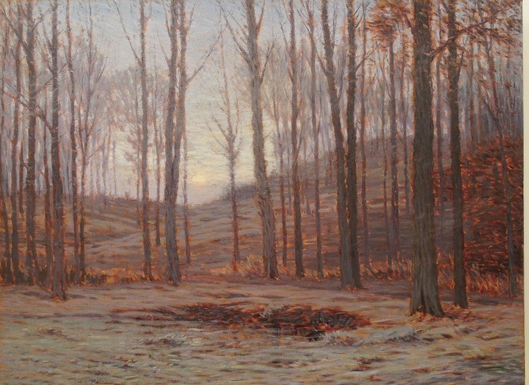 A Silent Morning, vintage artwork by Leonard Ochtman, 12x8" (A4) Poster