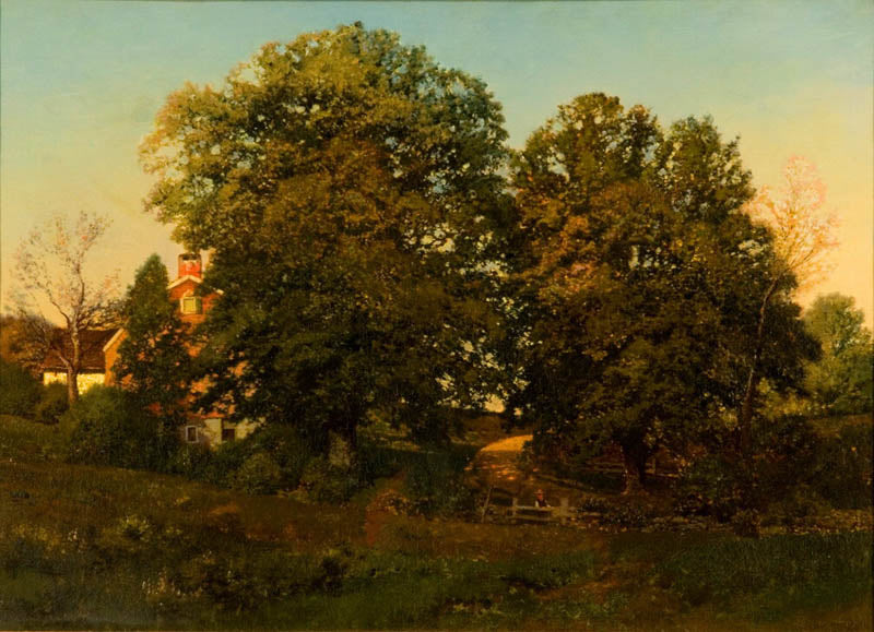 Old Oaks at Sunset by Henry Pember Smith,A3(16x12")Poster