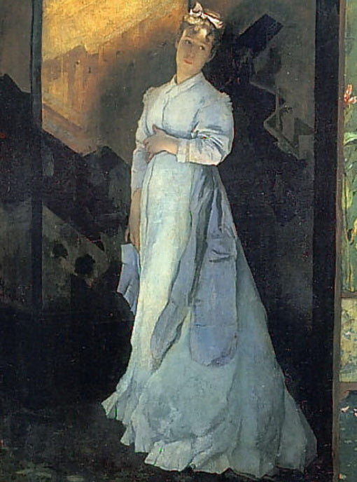 The Farewell Letter, vintage artwork by Alfred Émile Leopold Stevens, 12x8" (A4) Poster