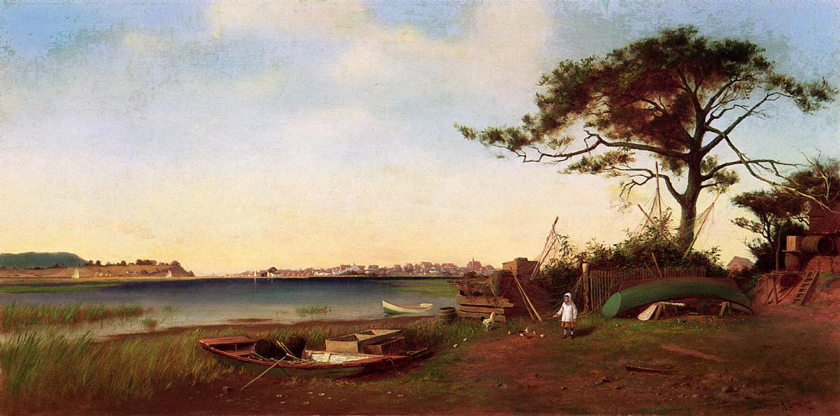 Seabright from Galilee, vintage artwork by Francis A. Silva, 12x8" (A4) Poster