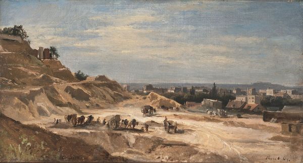 A Stone Quarry near Paris, vintage artwork by Adolf Heinrich Lier, 12x8" (A4) Poster