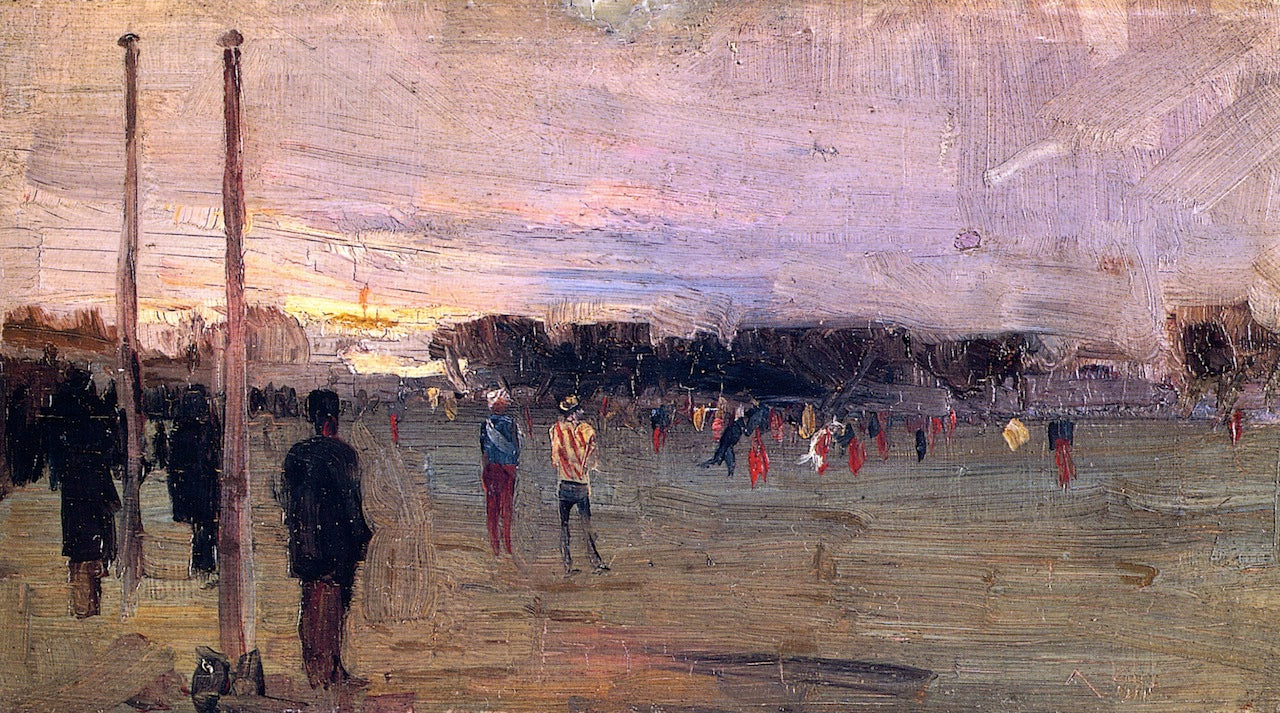 The National Game, vintage artwork by Sir Arthur Streeton, 12x8" (A4) Poster