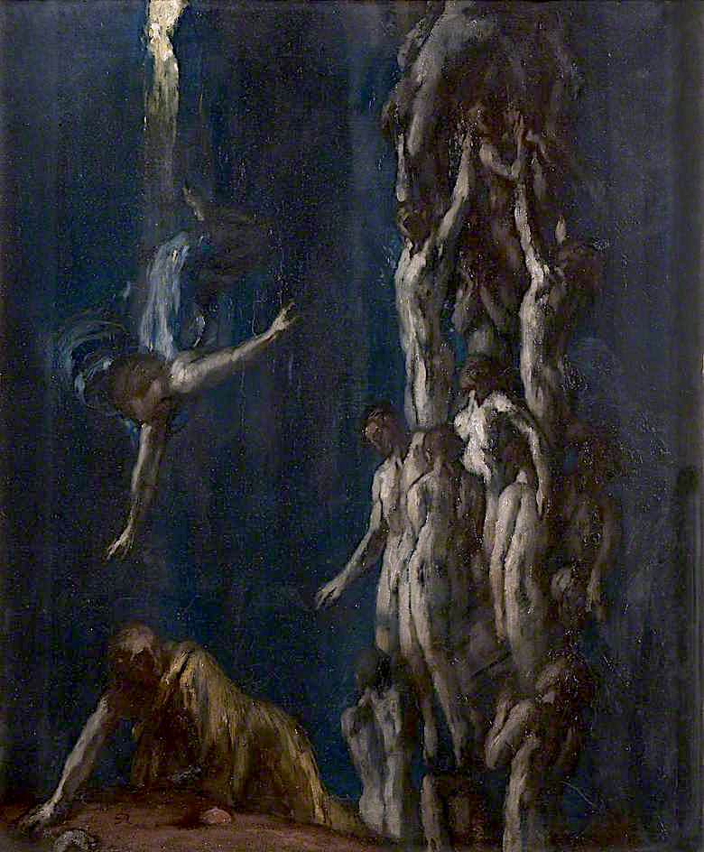 The Resurrection of the Dead, vintage artwork by Charles S. Ricketts, 12x8" (A4) Poster