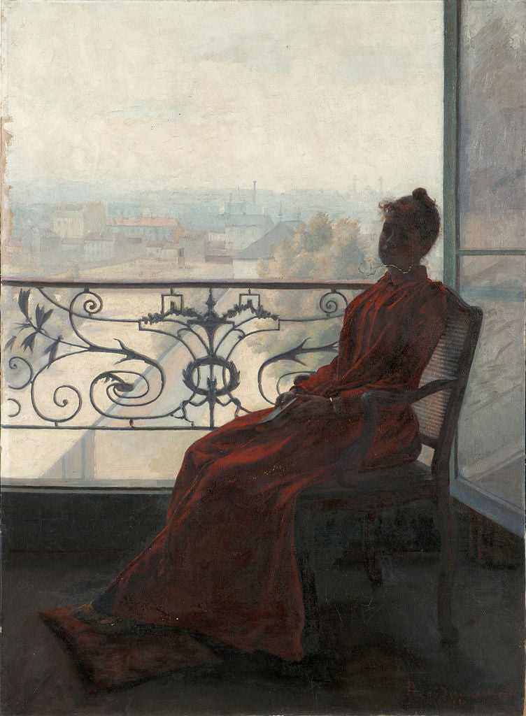 Reading by the Window by Rene-Paul Schutzenberger,A3(16x12")Poster