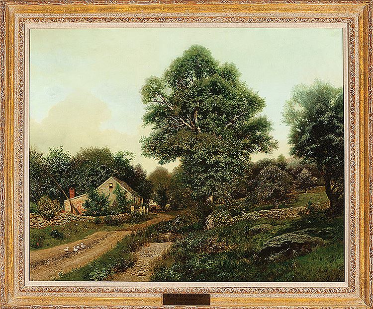On Flanders Road, Connecticut, vintage artwork by Henry Pember Smith, 12x8" (A4) Poster