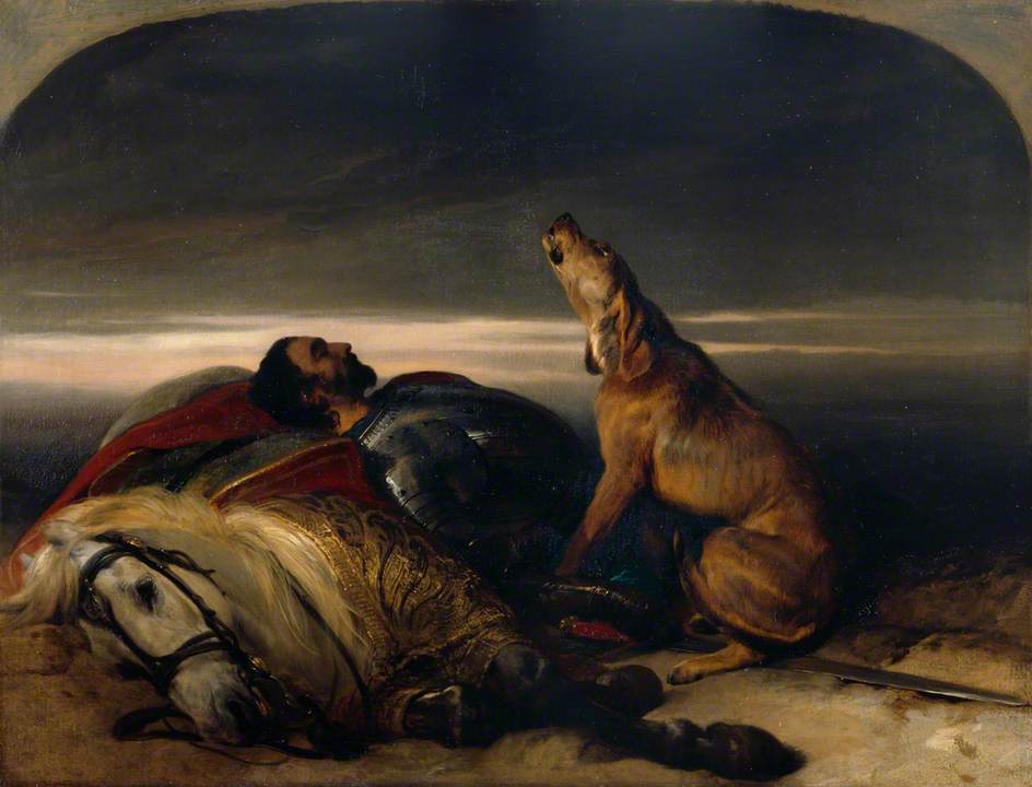 The Faithful Hound, vintage artwork by Sir Edwin Landseer, A3 (16x12") Poster Print