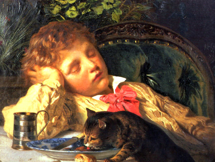An Opportune Moment, vintage artwork by Sophie Gengembre Anderson, 12x8" (A4) Poster