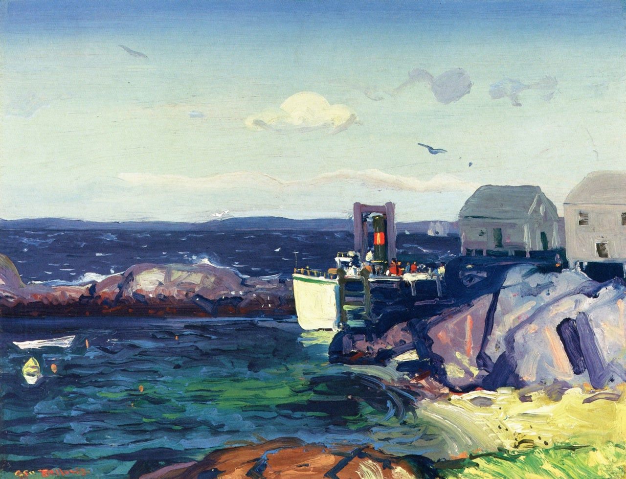 Boat Landing, vintage artwork by George Wesley Bellows, 12x8" (A4) Poster