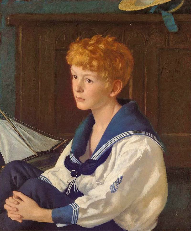 Charles Edward Leith-Hay Clark (1858-1939), vintage artwork by Edward Robert Hughes, 12x8" (A4) Poster