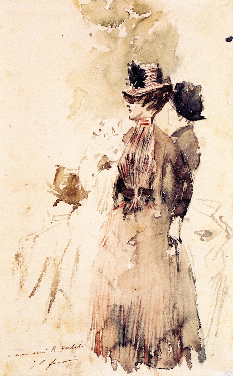 The Fashionable Women, vintage artwork by Jean-Louis Forain, 12x8" (A4) Poster