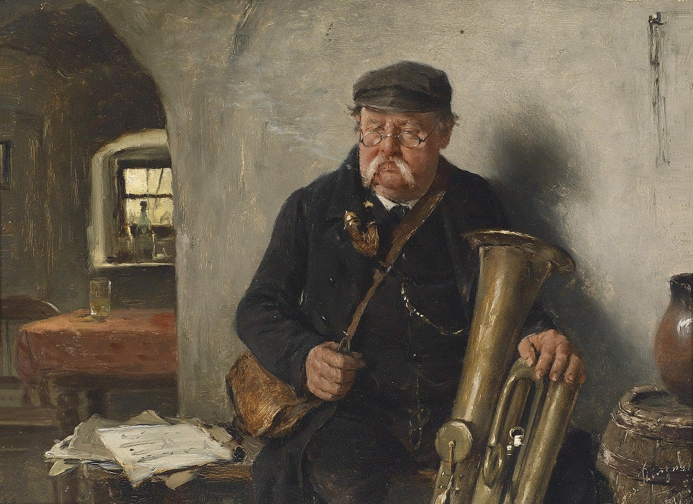 The Tuba Player by Josef Kinzel,A3(16x12")Poster