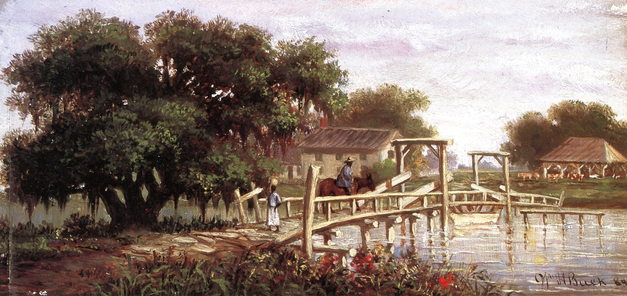 Bayou Farm, vintage artwork by William Henry Buck, 12x8" (A4) Poster