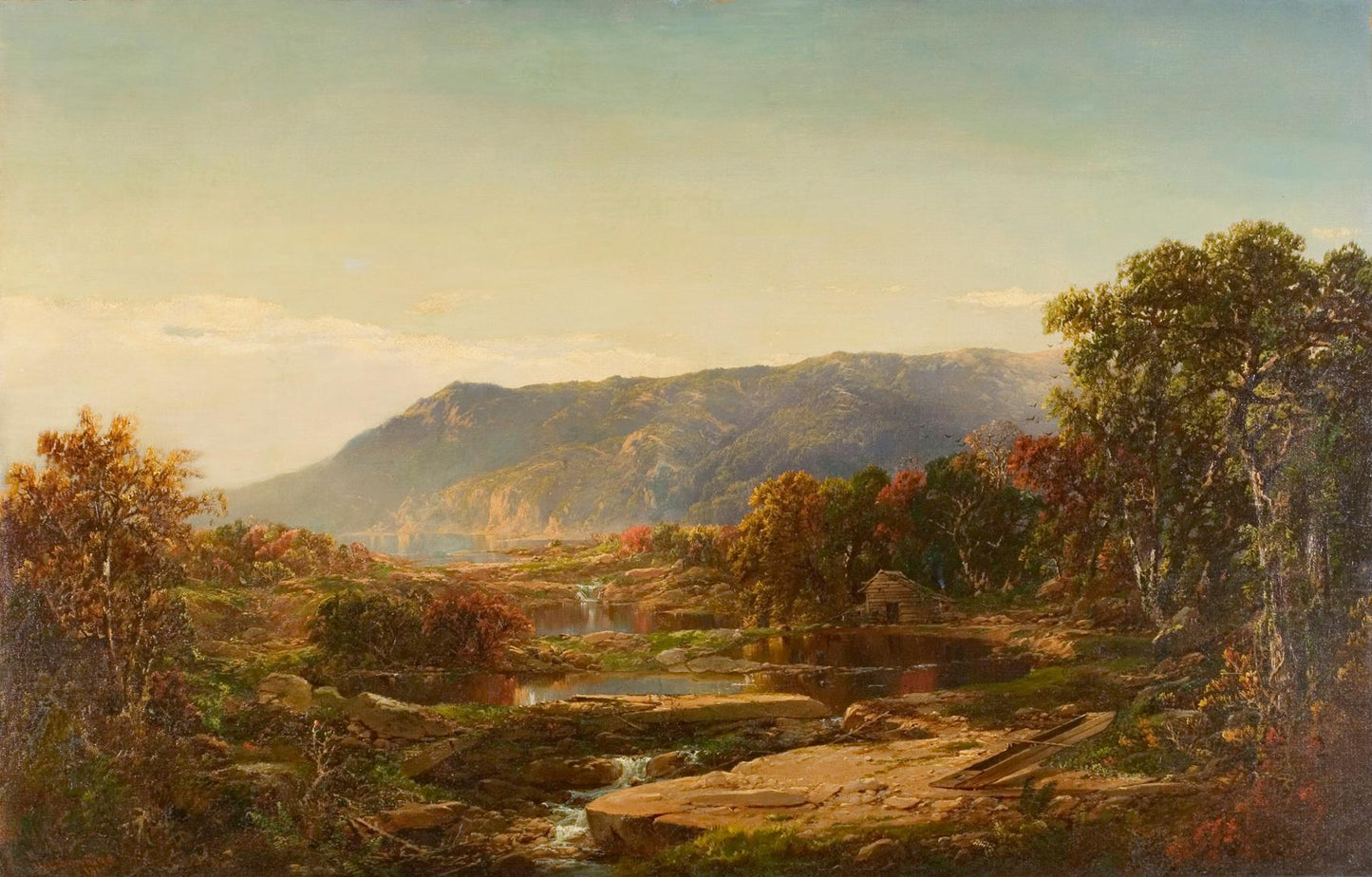 Massanutten Mountains, Shenandoah River, vintage artwork by William Louis Sonntag, Sr, 12x8" (A4) Poster