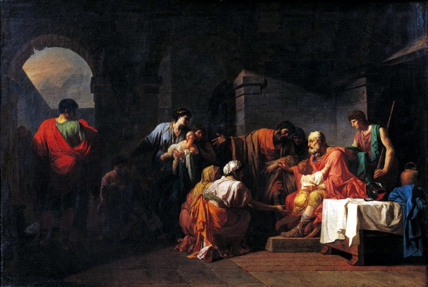 Belisarius Recognized by one of his Former Soldiers, vintage artwork by Pierre Peyron, 12x8" (A4) Poster