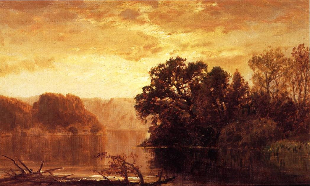Fall River Landscape, vintage artwork by James David Smillie, 12x8" (A4) Poster