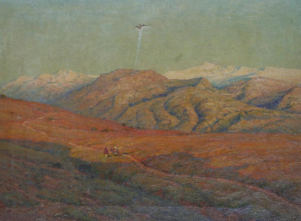 In the Spanish Sierras by Albert Moulton Foweraker,16x12(A3) Poster