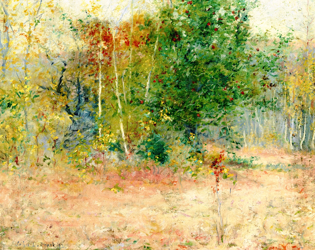 Study for 'Indian Summer', vintage artwork by John Leslie Breck, 12x8" (A4) Poster