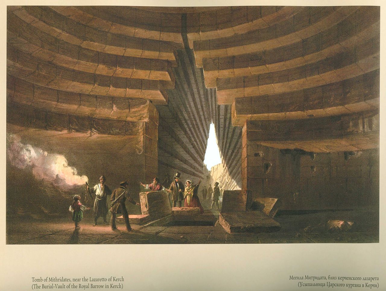 Tomb of Mithridates, vintage artwork by Carlo Bossoli, A3 (16x12") Poster Print