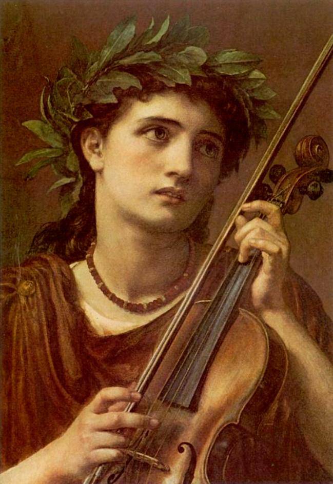 Music, Heavenly Maid, vintage artwork by Sir Edward John Poynter, 12x8" (A4) Poster