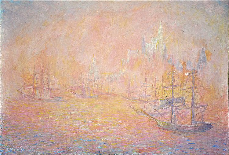 The Port of New York by Theodore Earl Butler,A3(16x12")Poster