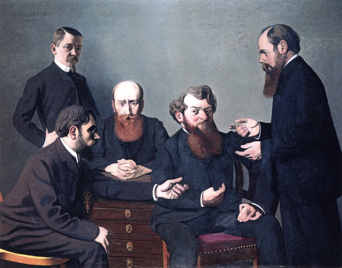 The Five Painters, vintage artwork by Felix Vallotton, 12x8" (A4) Poster