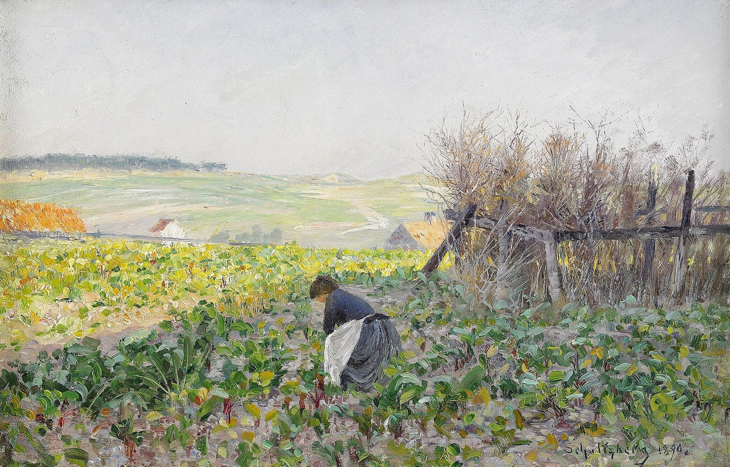 French Landscape, Etaples by Anshelm Schultzberg,A3(16x12")Poster
