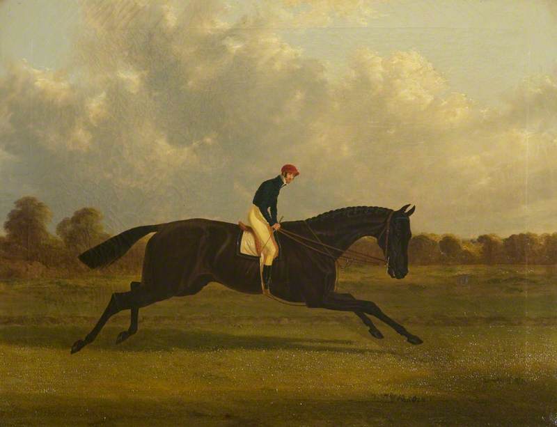 Charles XII, Winner of the St Leger, 1839, vintage artwork by John Frederick Herring, Sr, A3 (16x12") Poster Print