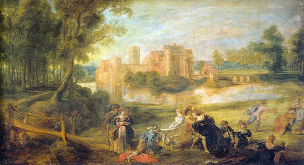 Castle Garden, vintage artwork by Peter Paul Rubens, 12x8" (A4) Poster