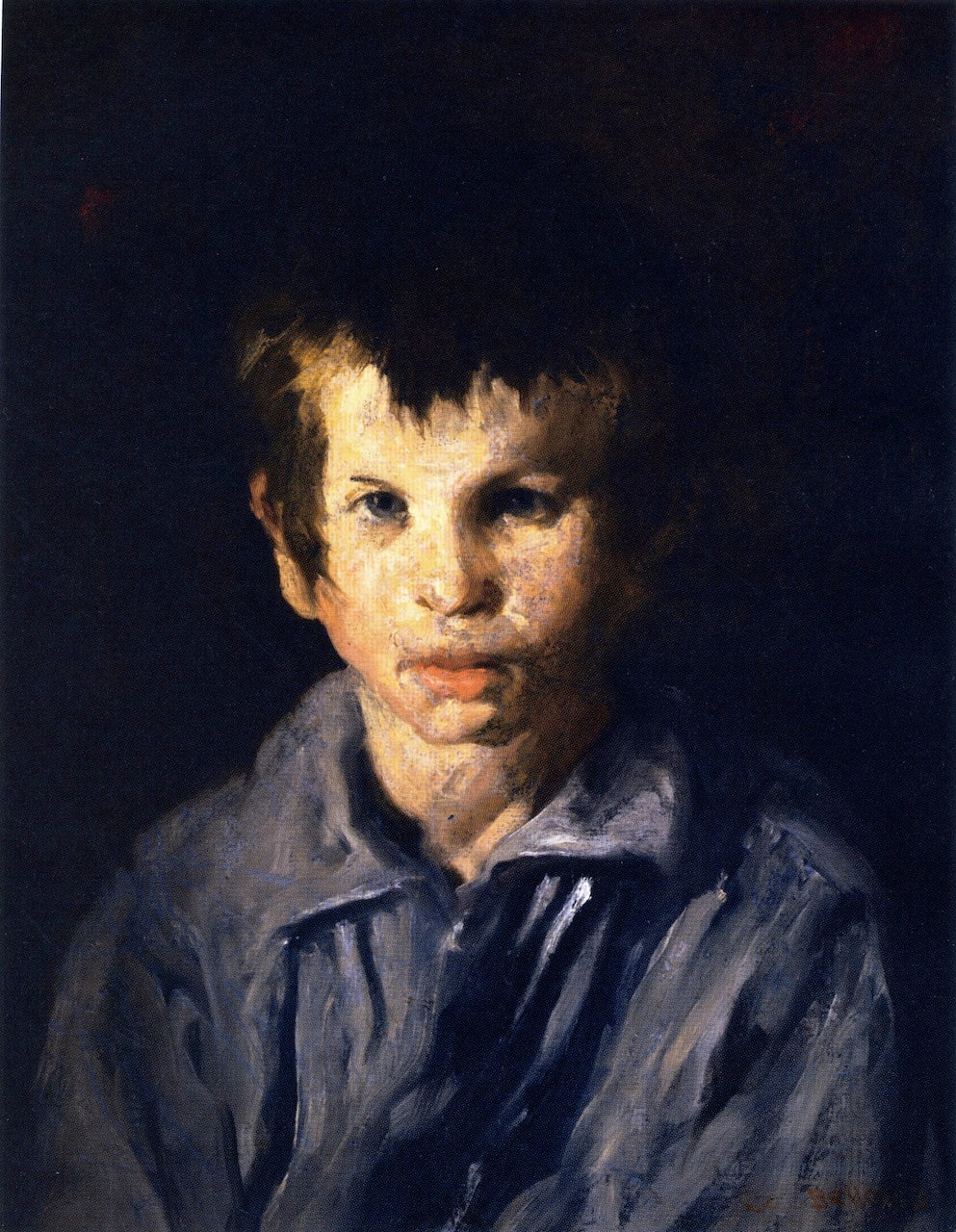 Cross-Eyed Boy, vintage artwork by George Wesley Bellows, 12x8" (A4) Poster