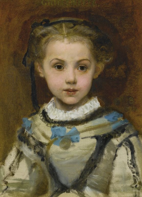 Portrait of Guillemette de Lareinty, vintage artwork by Paul Baudry, 12x8" (A4) Poster