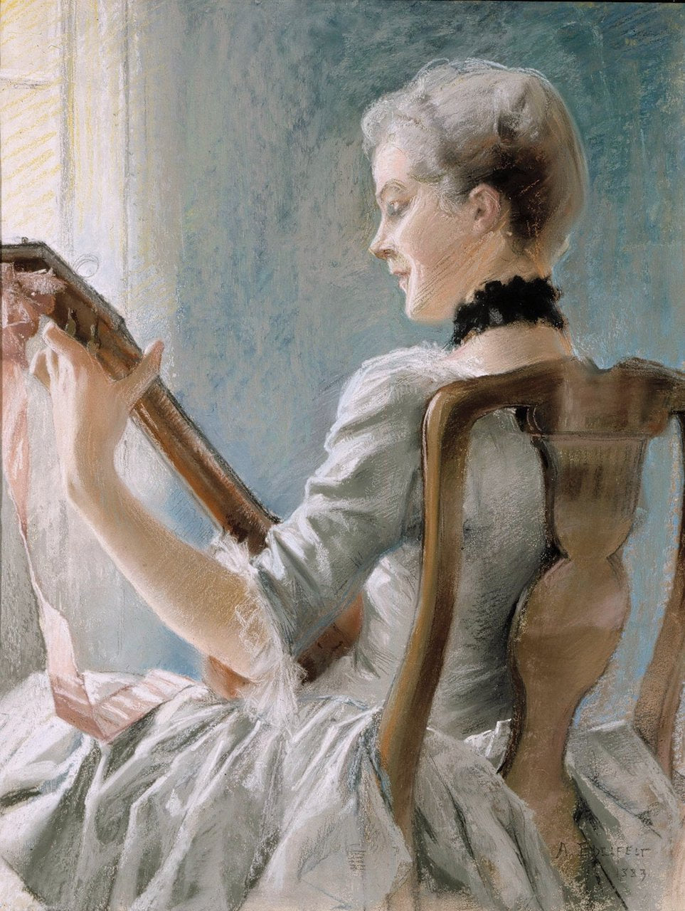 Dalin's Spring Song, vintage artwork by Albert Edelfelt, 12x8" (A4) Poster