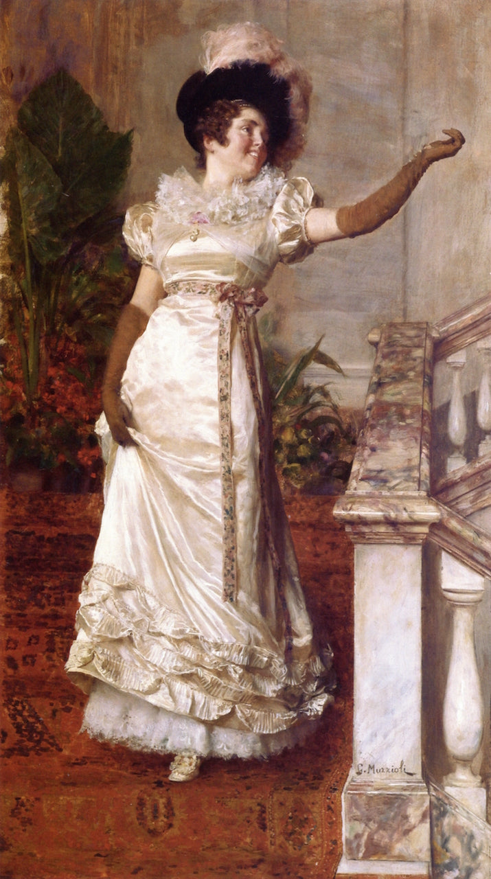 A Grand Entrance, vintage artwork by Giovanni Muzzioli, 12x8" (A4) Poster